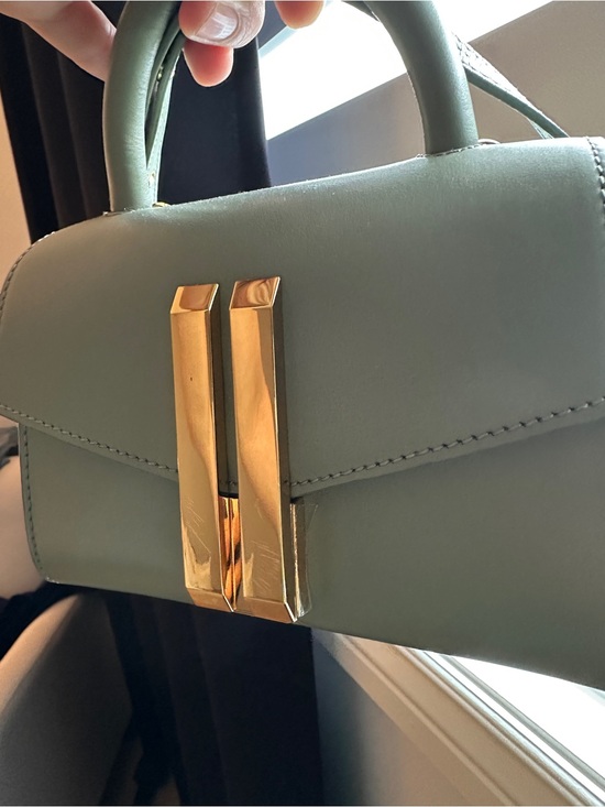 DeMellier Handbags - DeMellier Mini Top-Handle Bag in Sage Green with Gold Hardware